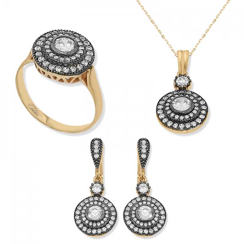 Gümüş Elmas Model Bayan Set — Nes Altın