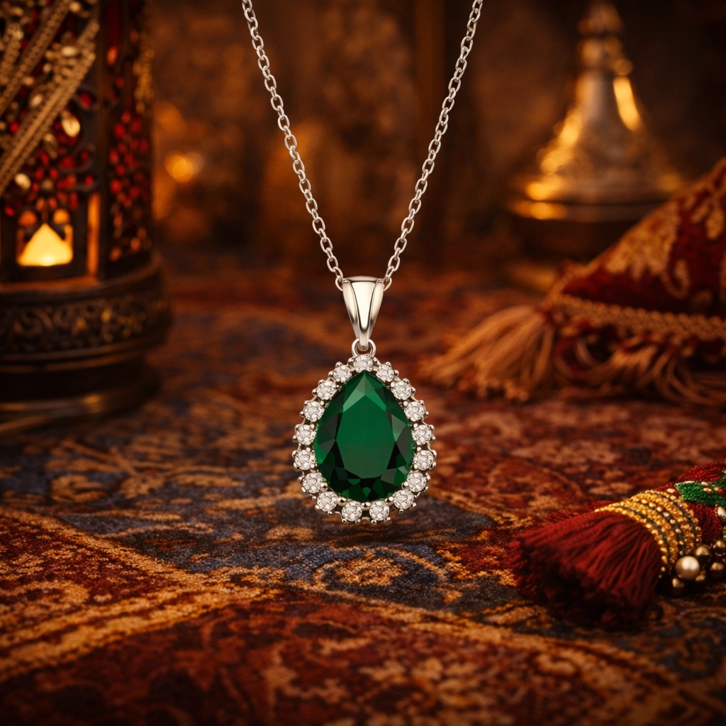Gümüş Hürrem Sultan Bayan Kolye — Nes Altın — görsel 2