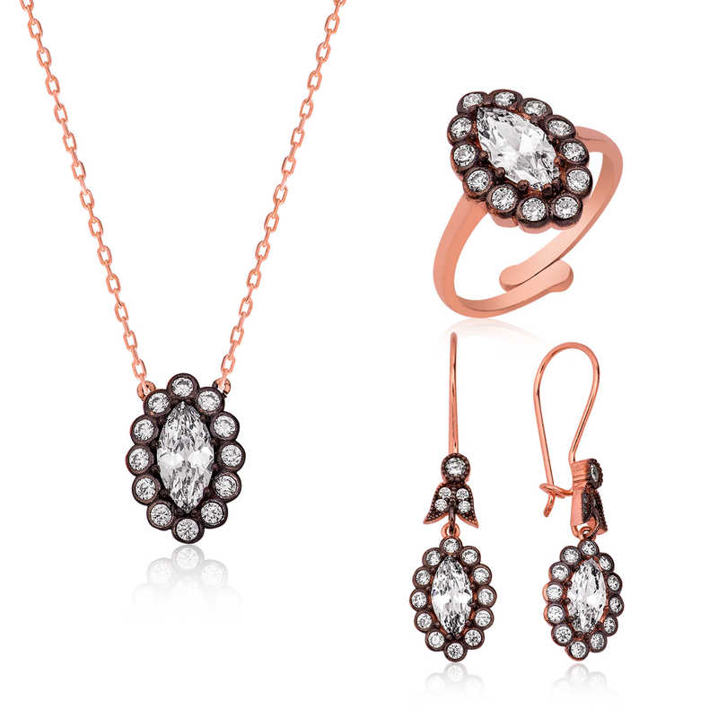 Gümüş Elmas Montür Bayan Set — Nes Altın