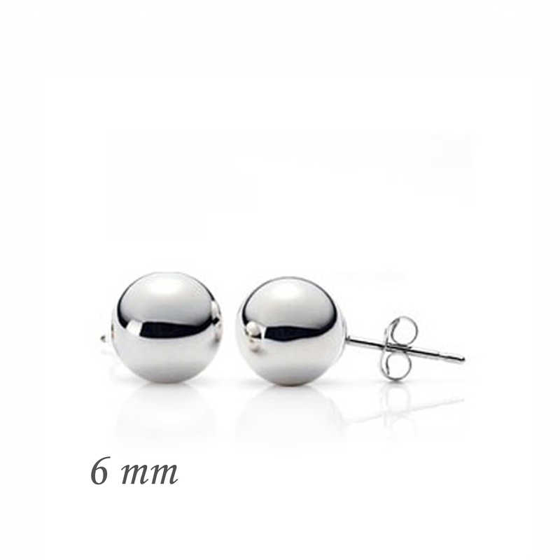 Gümüş Top Küpe - 6 mm — Nes Altın