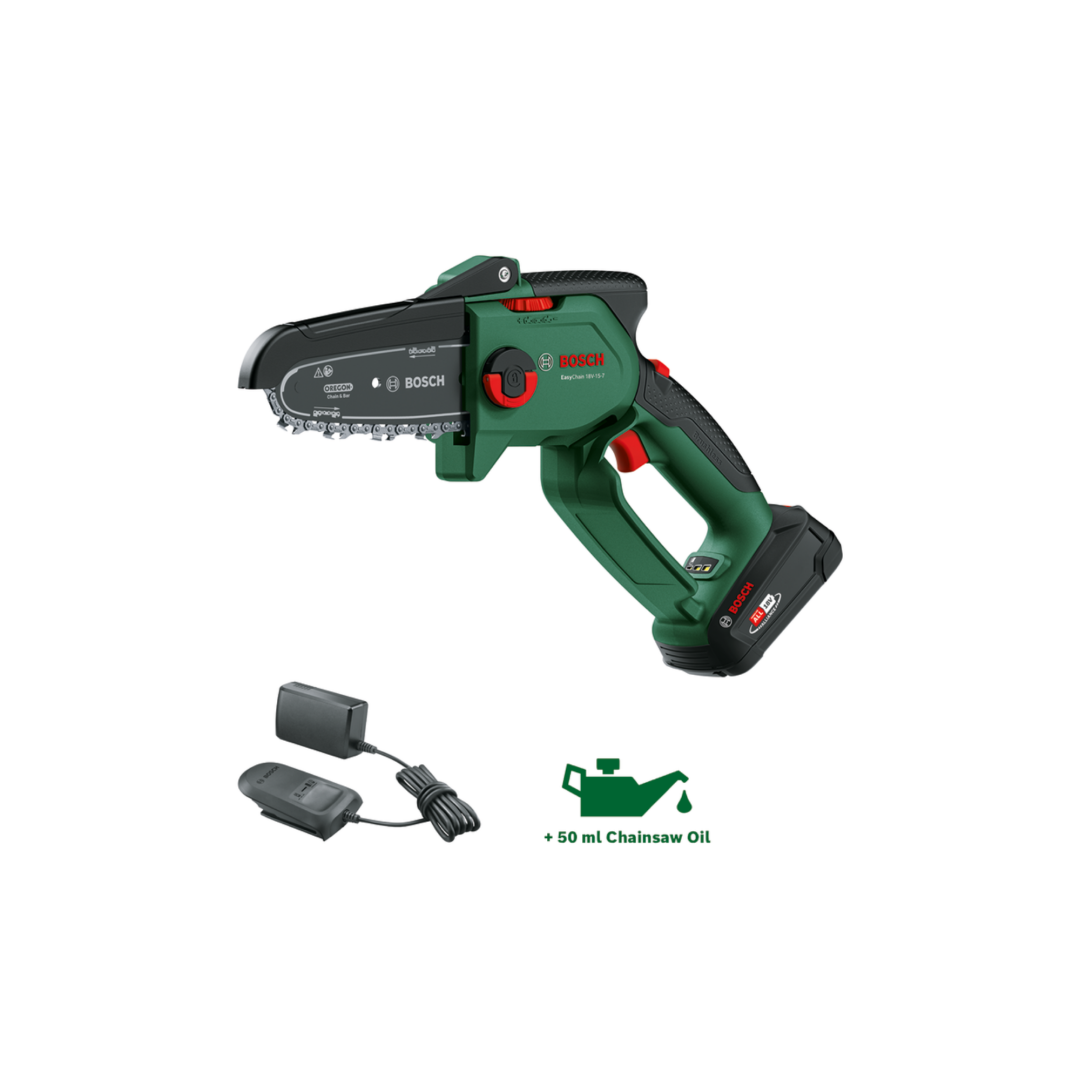 Bosch EasyChain 18V-15-7 Tek Akülü 2.5 Ah Zincirli Budama Makinesi