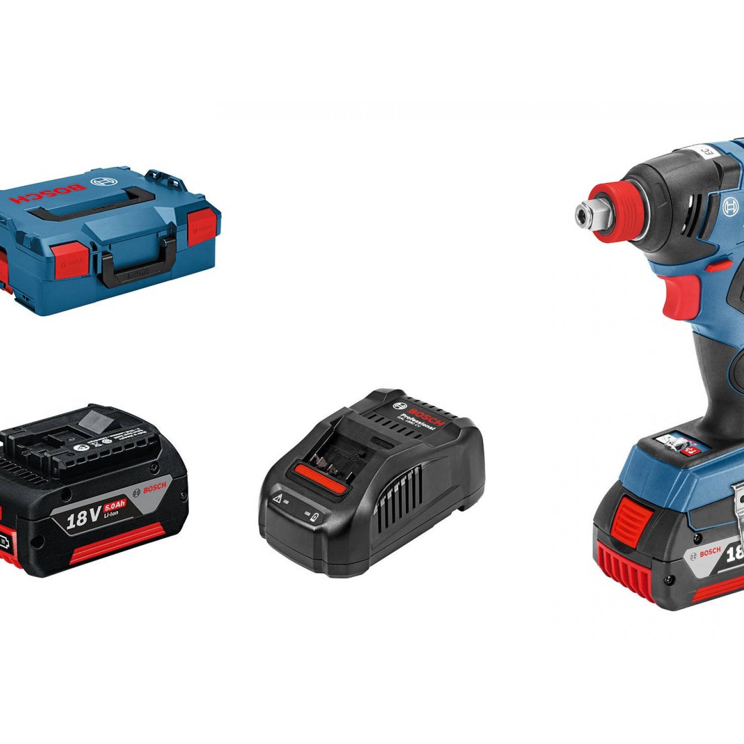 Bosch Professional GDX 18V-200 C 5,0 Ah Çift Akülü Darbeli Somun Sıkma - Kömürsüz Motor