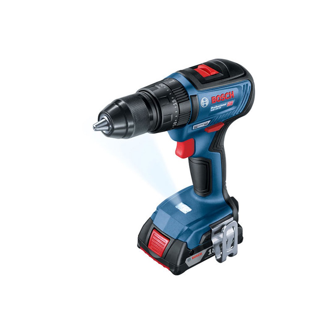 Bosch Professional GSB 18V-50 (2.0 Ah) Çift Akülü Darbeli Vidalama Makinesi