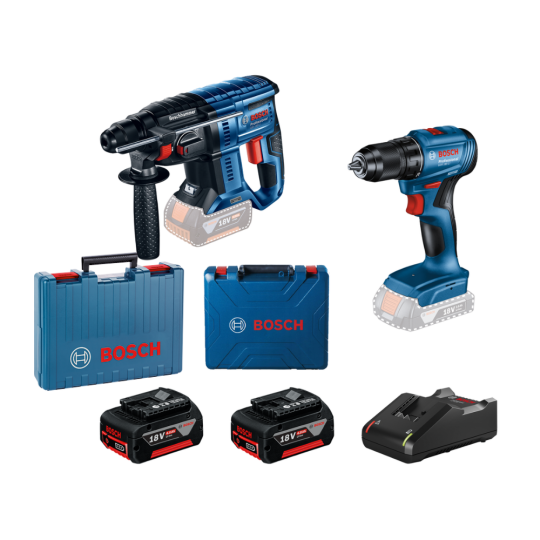 Bosch GBH 180-Li Kırıcı-Delici + GSR 185-Li Vidalama Elektrikli El Aletleri Seti