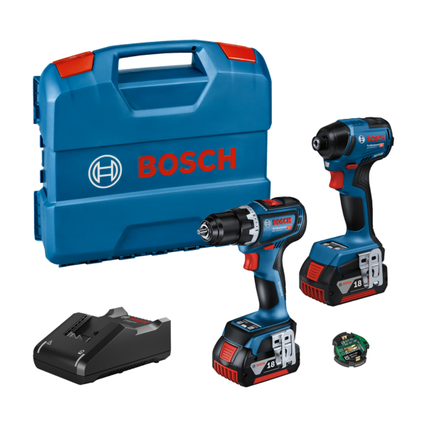 Bosch 06019L6023 GSR 18V-90C + GDR 18V-220C Çift Akülü 4 Ah Kombo Set