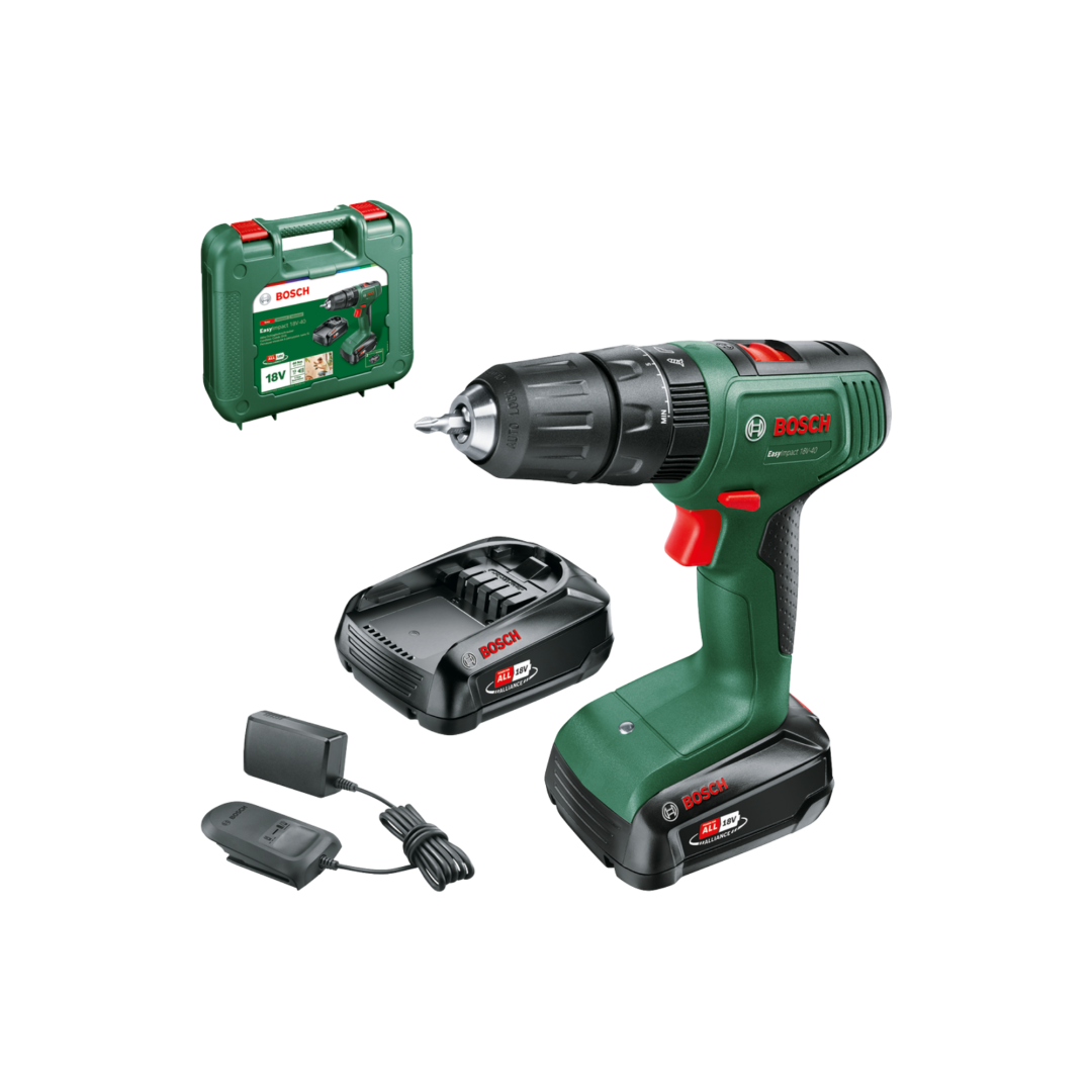 Bosch Easyimpact 18V-40 Çift Akülü 2 Ah Darbeli Vidalama Makinesi