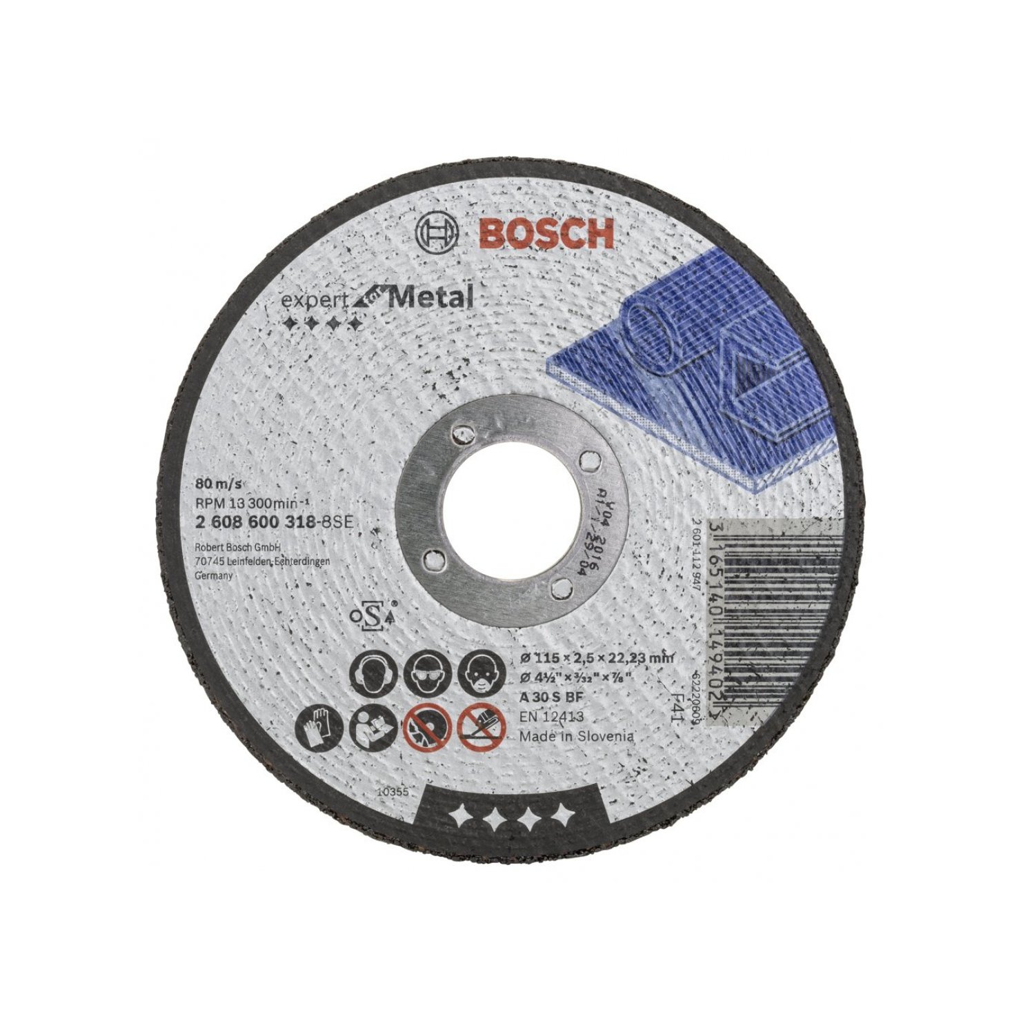 Bosch - 115*2,5 mm Expert Serisi Düz Metal Kesme Diski (Taş)