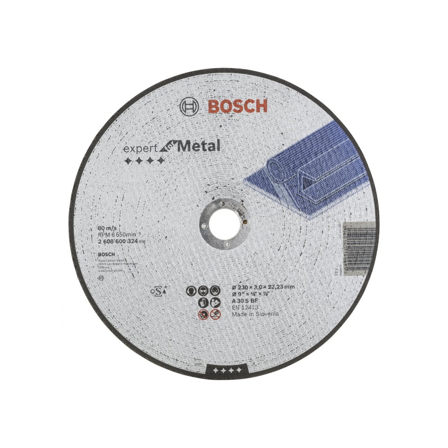 Bosch - 230*3,0 mm Expert Serisi Düz Metal Kesme Diski (Taş)