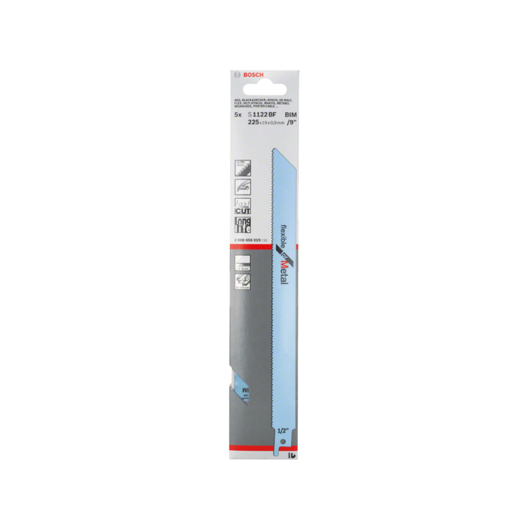 Bosch - Flexible Serisi Metal için Panter Testere Bıçağı S 1122 BF - 5li