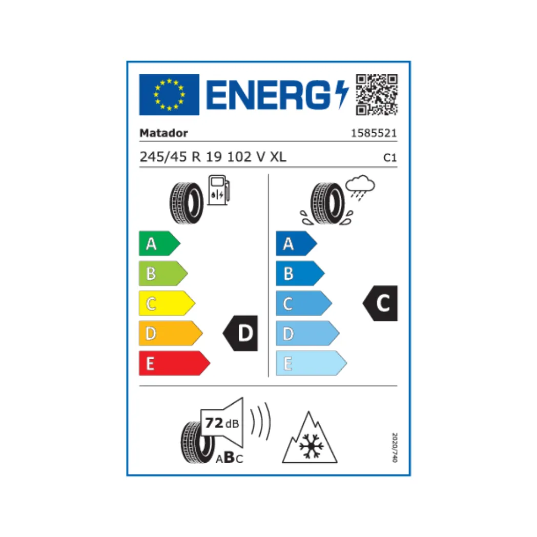 245/45R19 102V XL FR MP93 Nordicca DOT:2925
