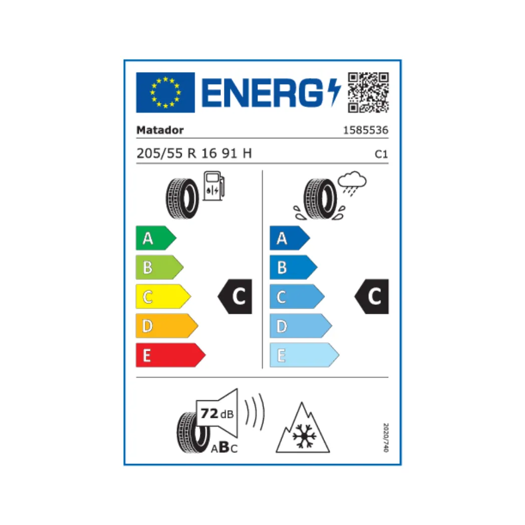205/55R16 91H MP93 Nordicca DOT:25/25