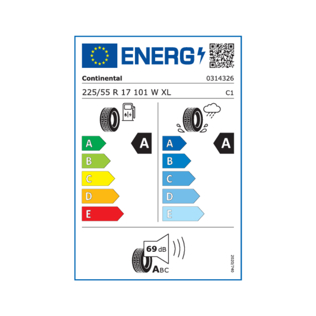 225/55 R17 101W XLFR UCN CRM DOT:06/25