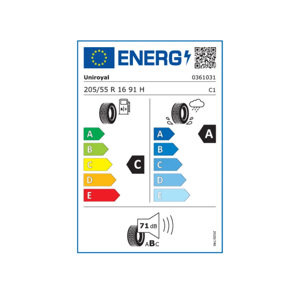 205/55R16 91H RainSport 5