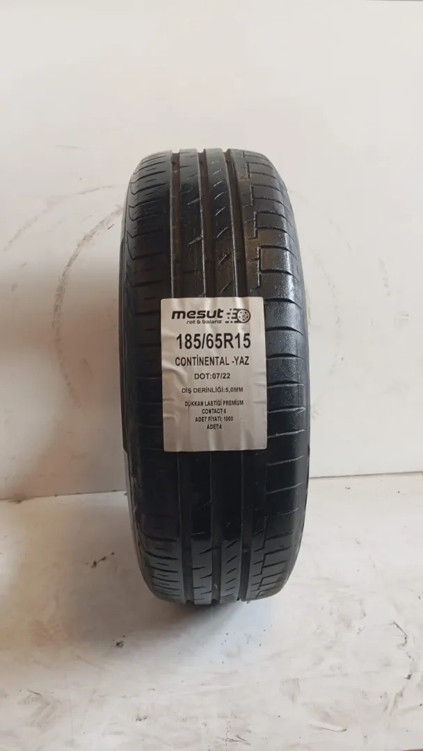 185/65R15  CONTİNENTAL PREMİUM CONTACT 6 ÇIKMA YAZLIK LASTİK
