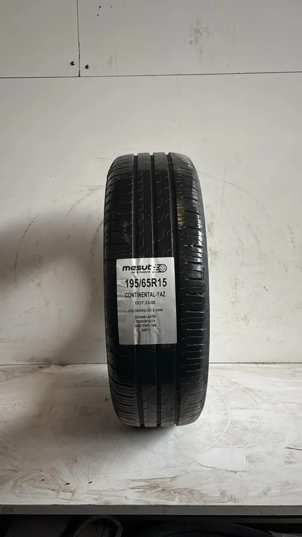 195/65R15 CONTİNENTAL ECOCONTACT6 ÇIKMA YAZ LASTİĞİ 