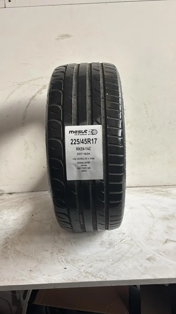 225/45R17 RİKEN UHP 94V ÇIKMA YAZ LASTİĞİ
