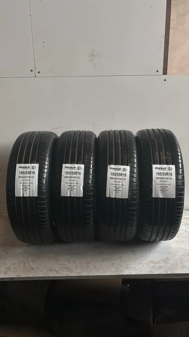 195/55R16 BRİDGESTONE TURANZA ÇIKMA YAZ LASTİĞİ DOT:35/21
