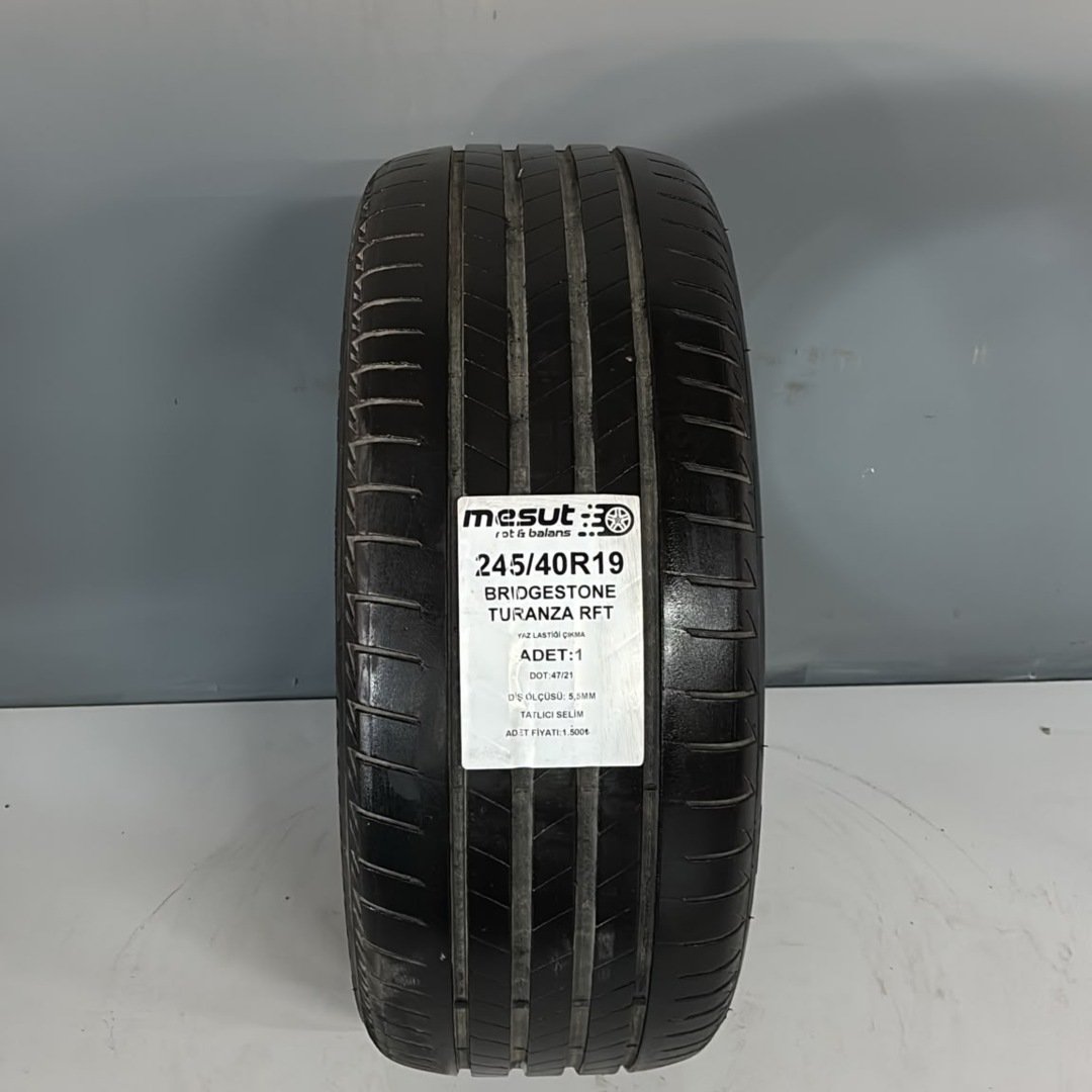 245/40R19 BRİDGESTONE TURANZA RFT ÇIKMA YAZ LASTİĞİ — görsel 3
