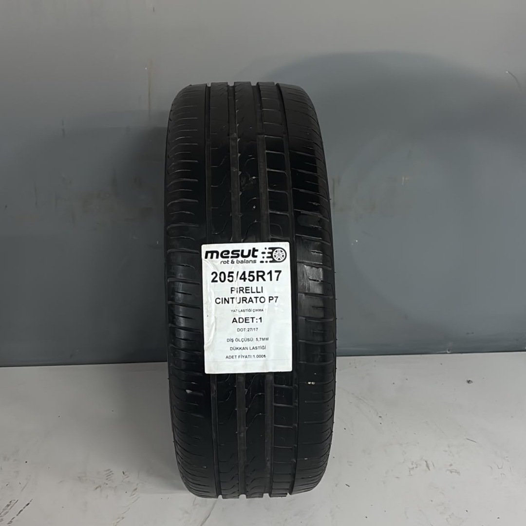 205/45R17 PİRELLİ CİNTURATO P7 ÇIKMA YAZ LASTİĞİ — görsel 3