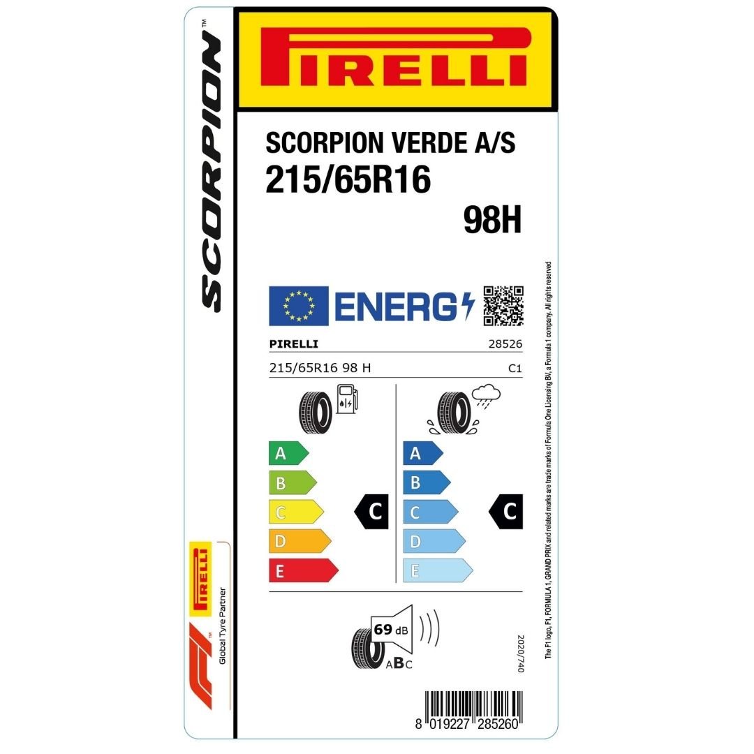 215/65 R 16  Scorpion Verde All Seasons 98 V