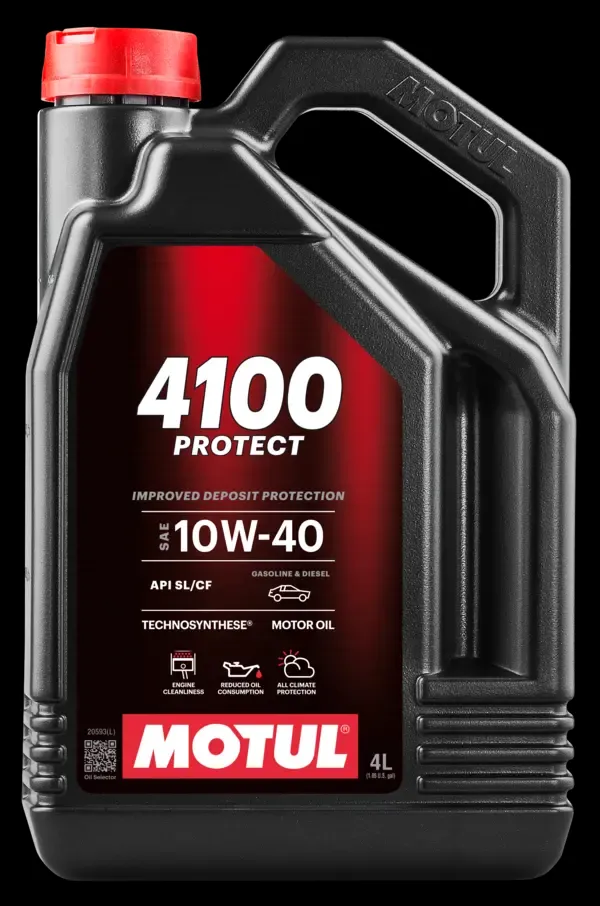 MOTUL 4100 PROTECT 10W-40 4L - Yüksek Performanslı Sentetik Motor Yağı (113000)