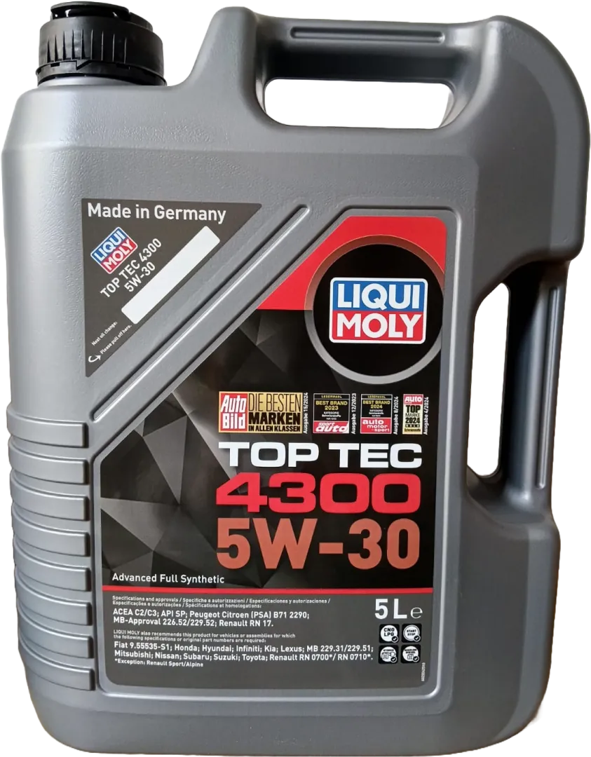 LIQUI MOLY 5W30 Motor Yağı Tam Sentetik TOP TEC 4300 5 Litre (2324)