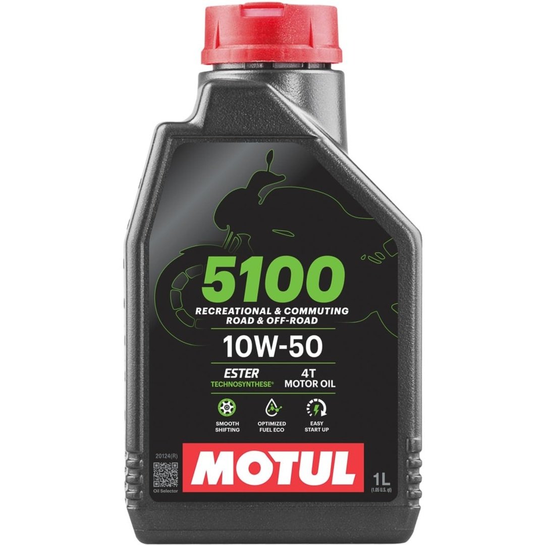 MOTUL 5100 10W-40 4T 1L Yüksek Performanslı Motosiklet Yağı (104066)