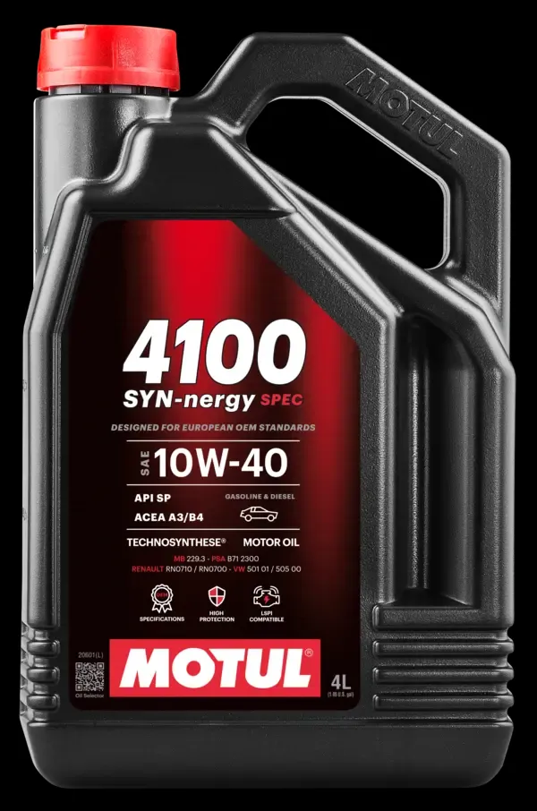 MOTUL 4100 SYN-NERGY SPEC 10W-40 4L Yarı Sentetik Motor Yağı (112891)