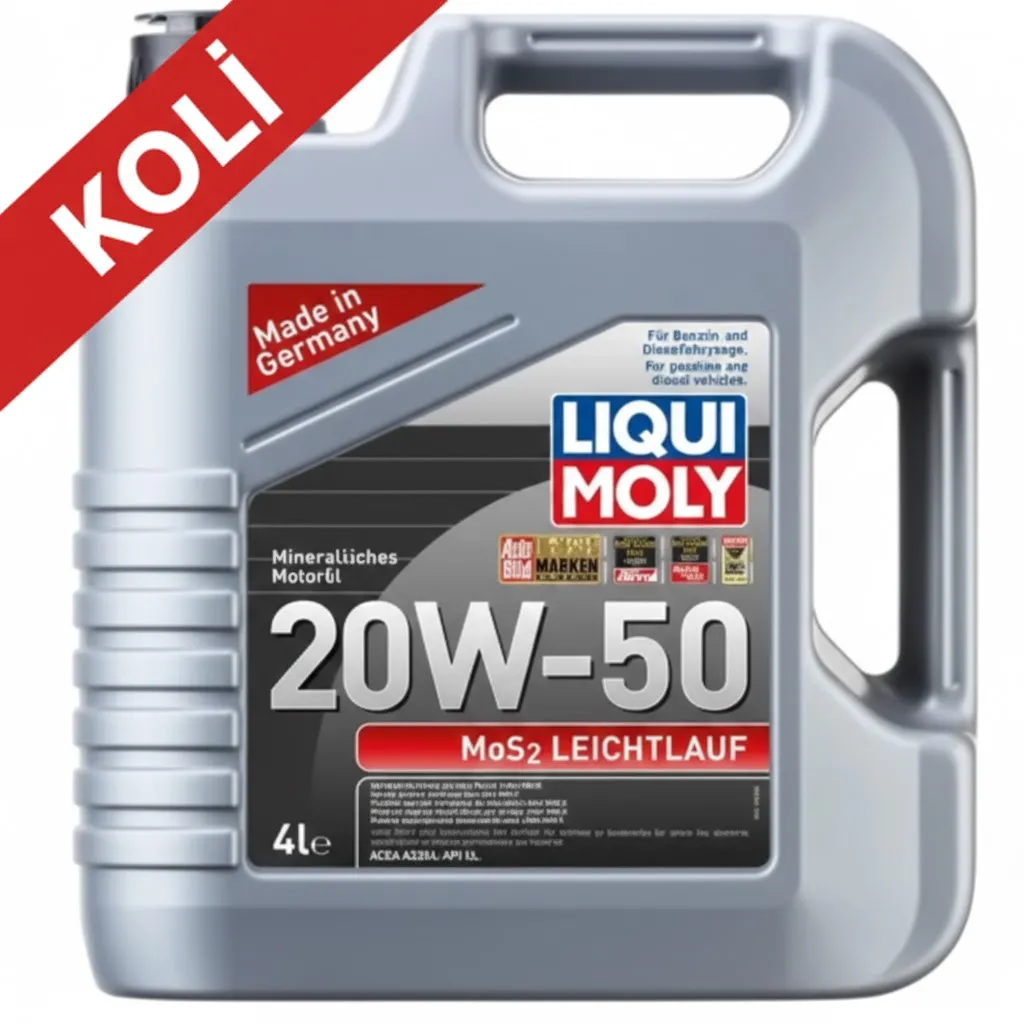 LIQUI MOLY 20W50 Mineral Motor Yağı MoS2'li LEICHTLAUF 4 Litre (4'lü) 21358
