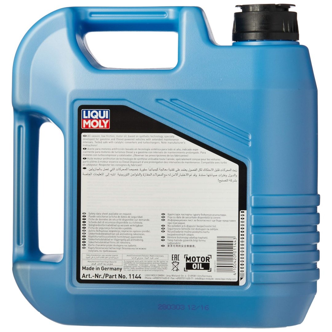 LIQUI MOLY 5W30 Motor Yağı DPF'li Sentetik LONGTIME HIGH TECH 4 Litre (1144) — görsel 2