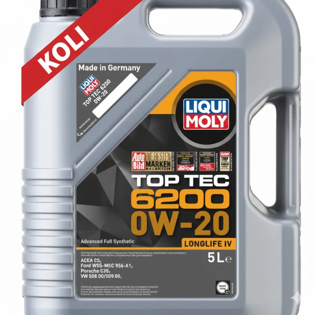 LIQUI MOLY 0W20 Motor Yağı Top Tec 6200 5 Litre (4'lü) 20789