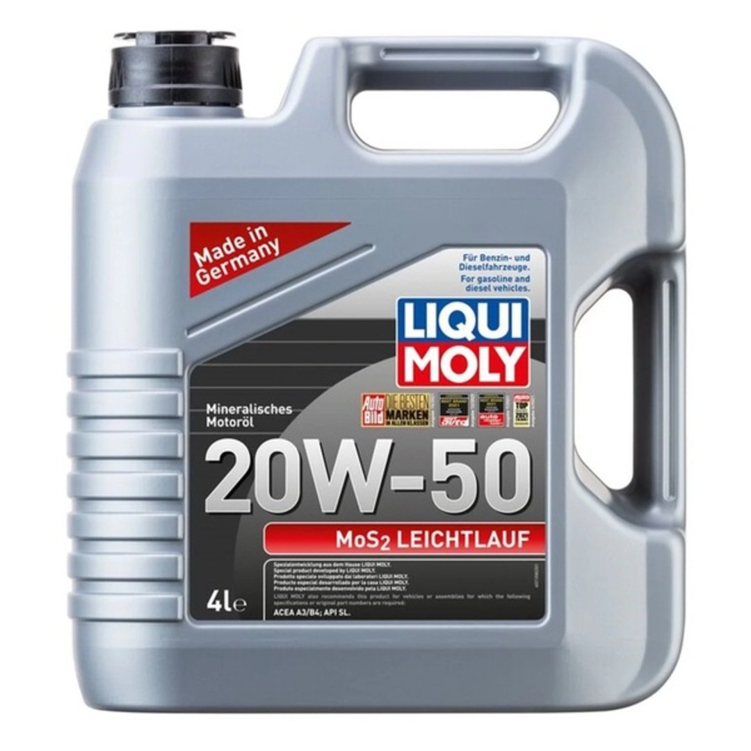 LIQUI MOLY 20W50 Mineral Motor Yağı MoS2'li LEICHTLAUF 4 Litre (21358)