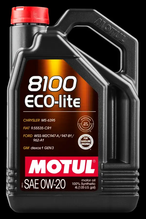 Motul 8100 Eco-Lite 0W-20 Sentetik Motor Yağı 4L - Yakıt Tasarrufu ve Üstün Koruma (108535)