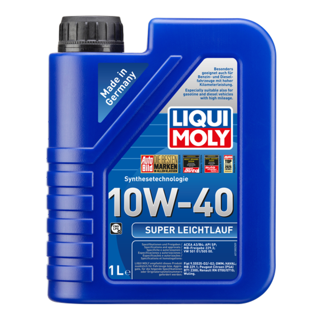 LIQUI MOLY 10W40 Motor Yağı Süper Sentetik SUPER LEICHTLAUF 1 Litre (9503)