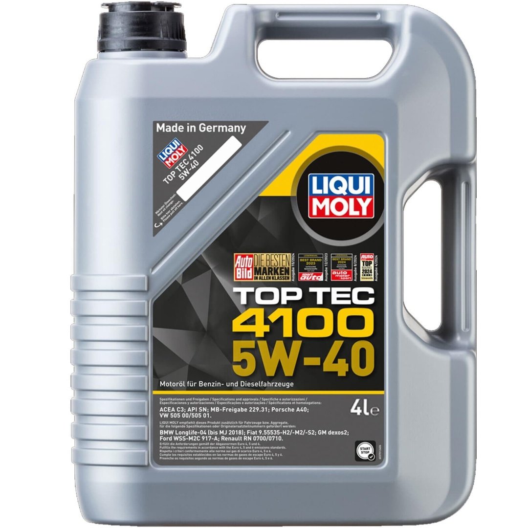 LIQUI MOLY 5W40 Motor Yağı TOP TEC 4100 Tam Sentetik 4 Litre (2195)