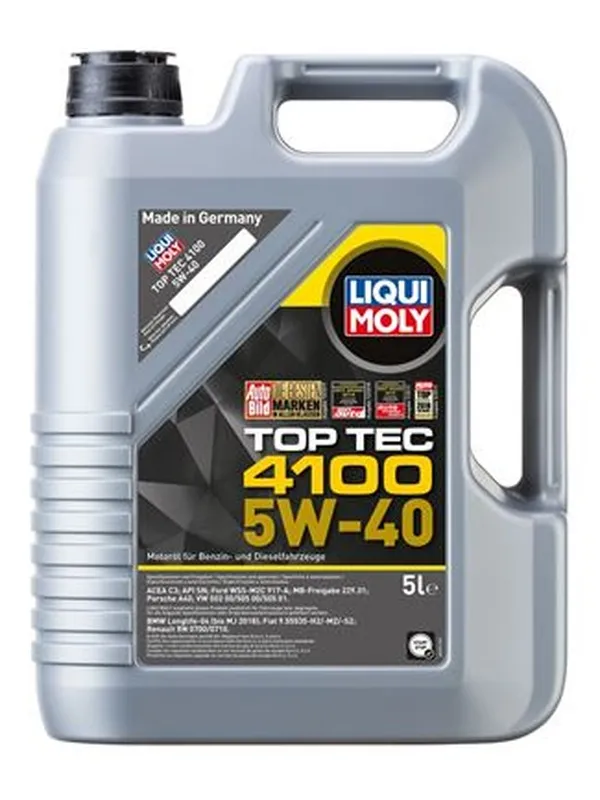 LIQUI MOLY 5W40 Motor Yağı TOP TEC 4100 Tam Sentetik 4 Litre (2195)