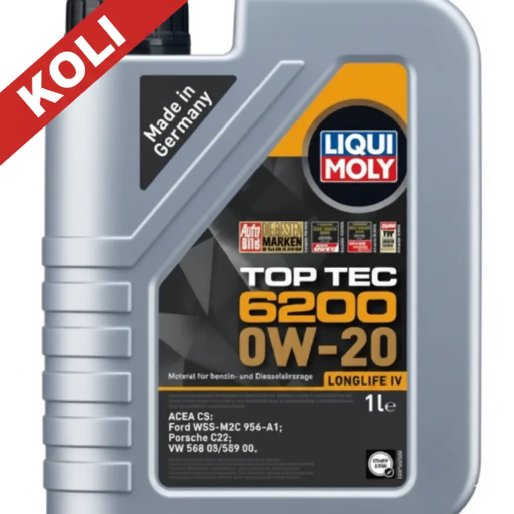 LIQUI MOLY 0W20 Motor Yağı Top Tec 6200 1 Litre (6'lı) 20787