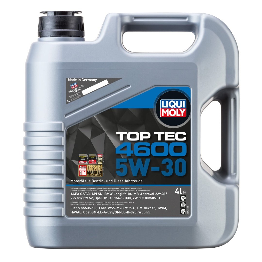 LIQUI MOLY 5W30 Motor Yağı Tam Sentetik TOP TEC 4600 4 Litre (3763)