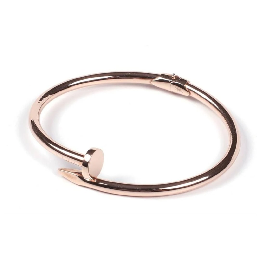 Rosegold Çivi Model Kadın Kelepçe Bileklik — Altınköşe — görsel 2