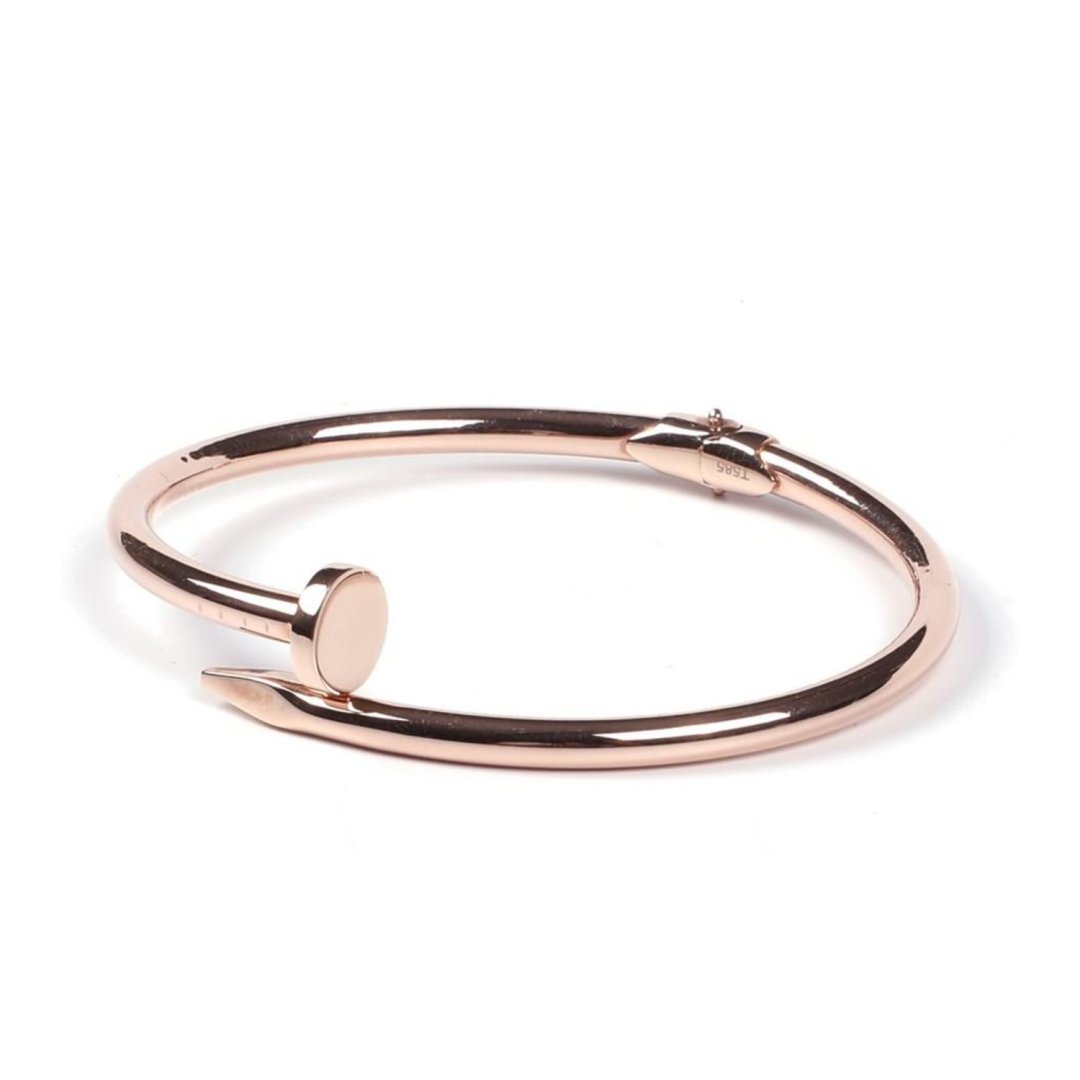 Rosegold Çivi Model Kadın Kelepçe Bileklik — Altınköşe — görsel 4
