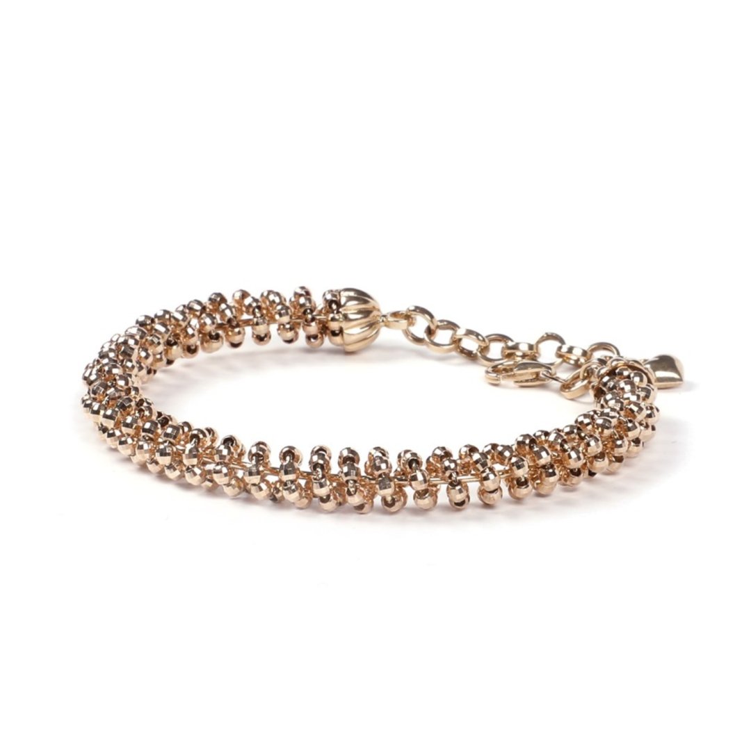 Rosegold Dorika Boncuklu Kelepçe Bileklik — Altınköşe — görsel 4