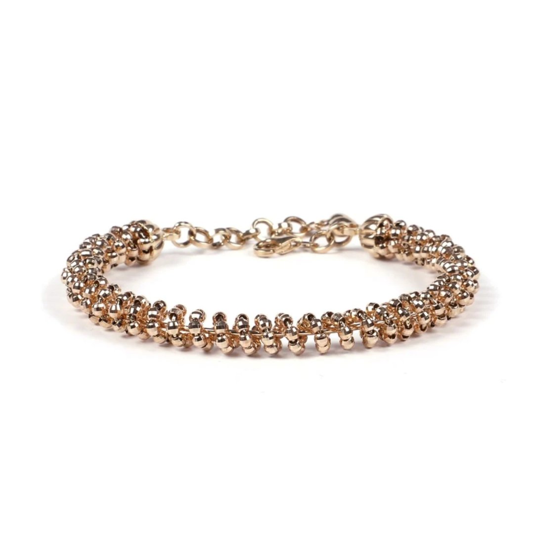 Rosegold Dorika Boncuklu Kelepçe Bileklik