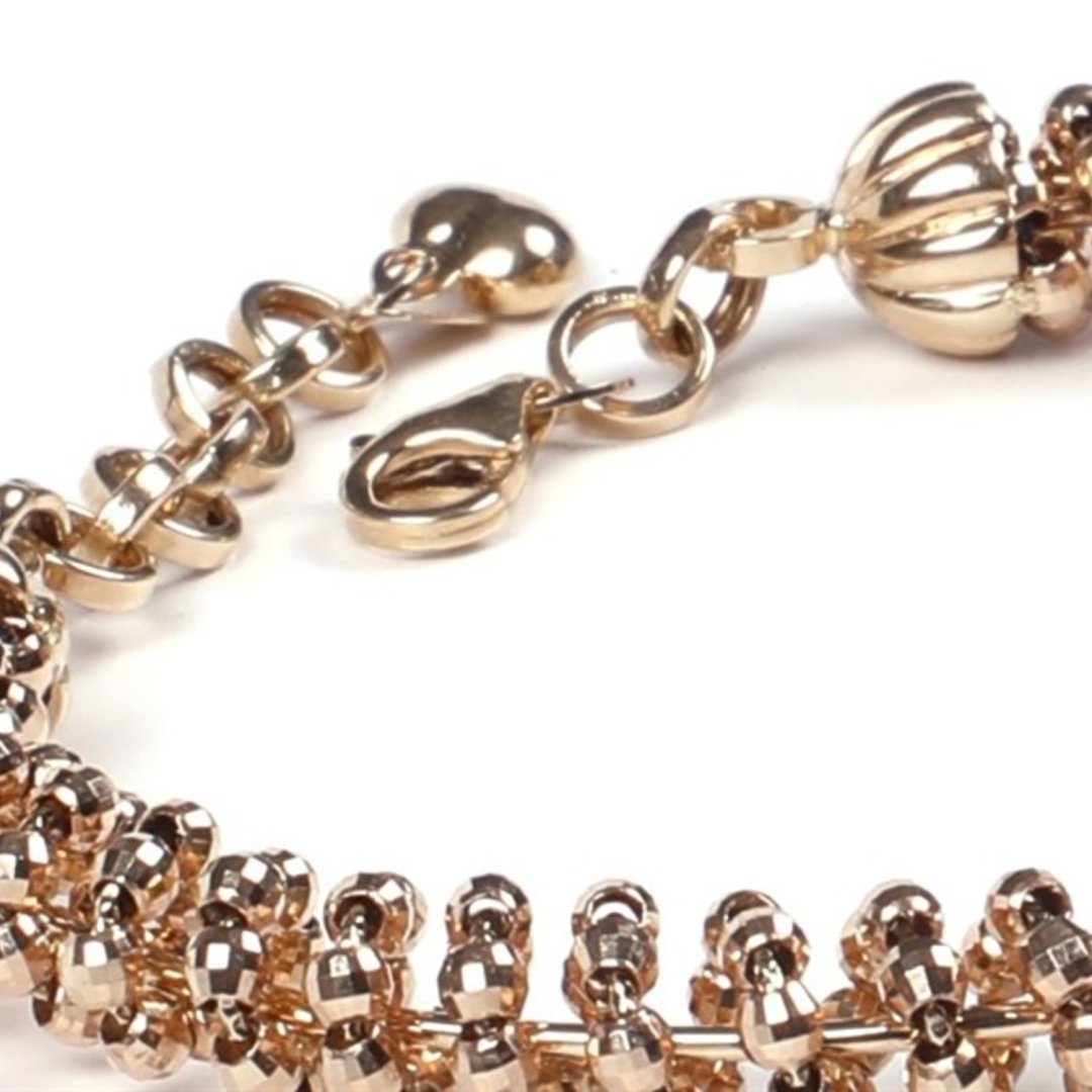 Rosegold Dorika Boncuklu Kelepçe Bileklik — Altınköşe — görsel 2