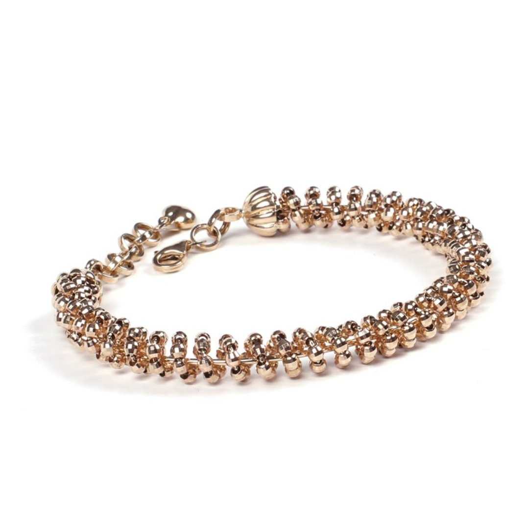 Rosegold Dorika Boncuklu Kelepçe Bileklik — Altınköşe — görsel 3