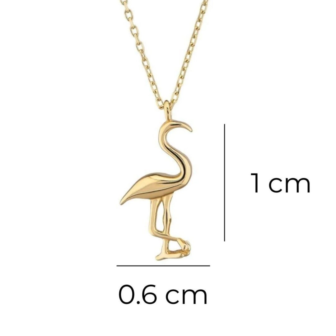 Altınköşe Flamingo Figürlü Altın Kolye — görsel 2