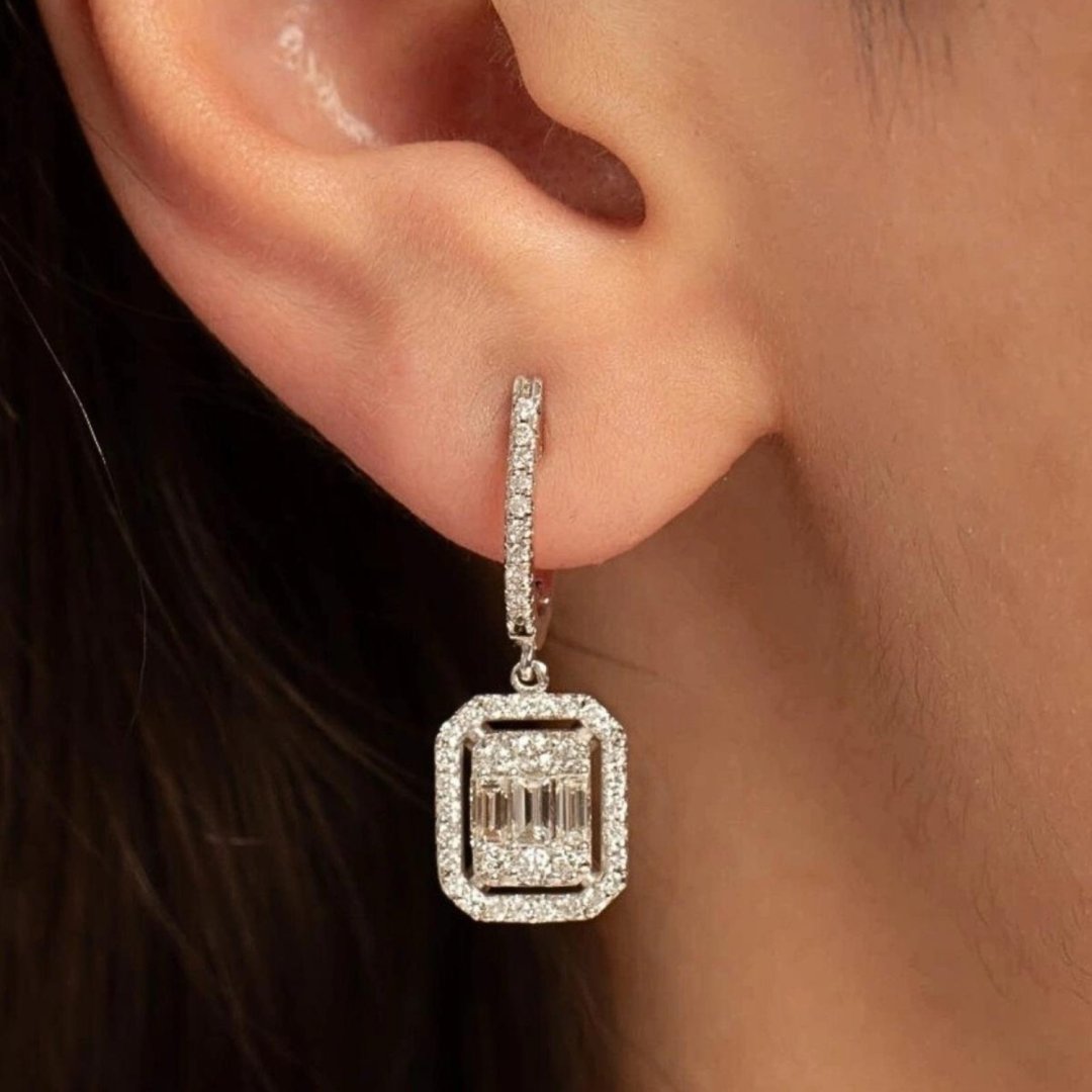 Pırlanta Baget Küpe 0.08 Ct — Altınköşe — görsel 2
