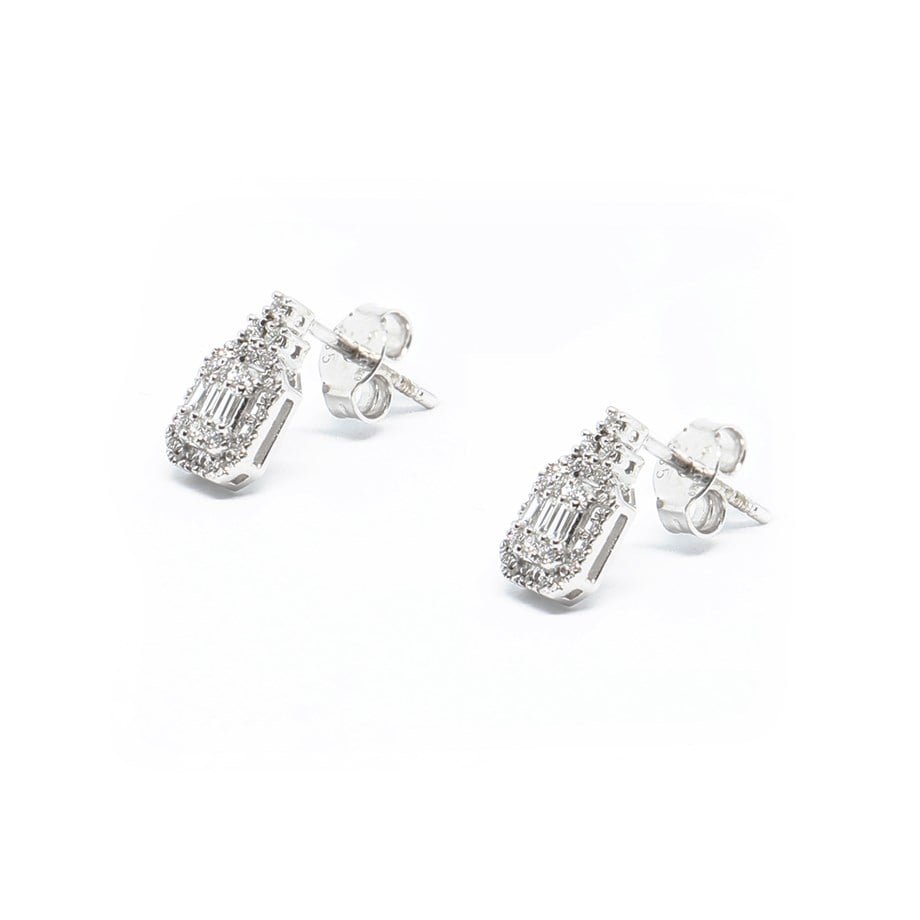 Pırlanta Baget Küpe 0.11 Ct