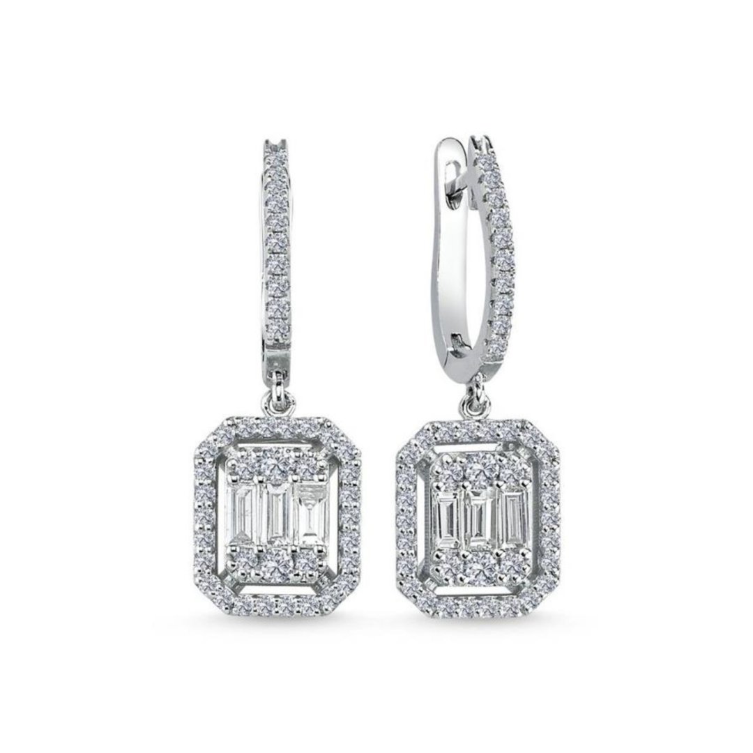 Pırlanta Baget Küpe 0.13 Ct