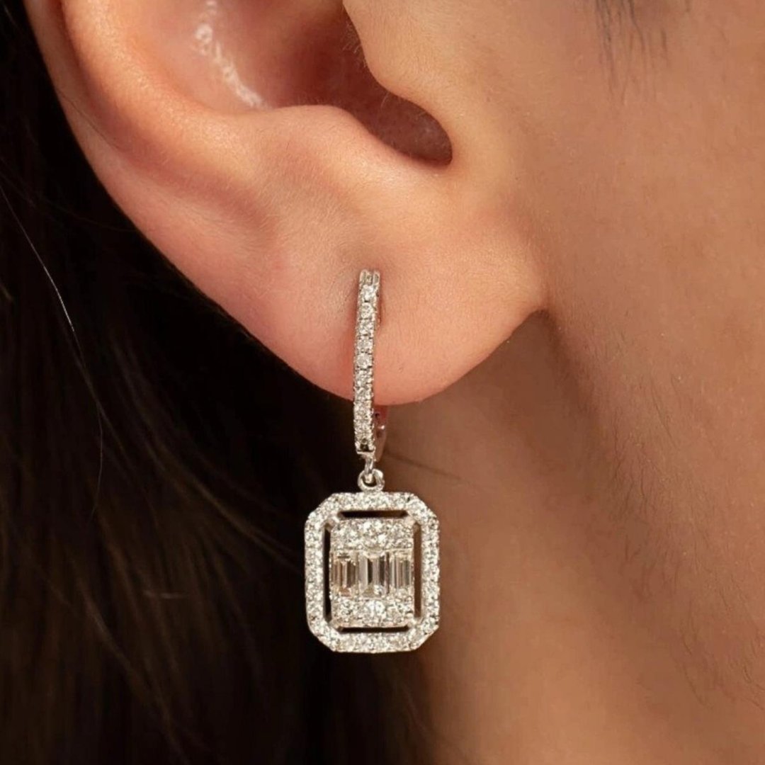 Pırlanta Baget Küpe 0.13 Ct — Altınköşe — görsel 2