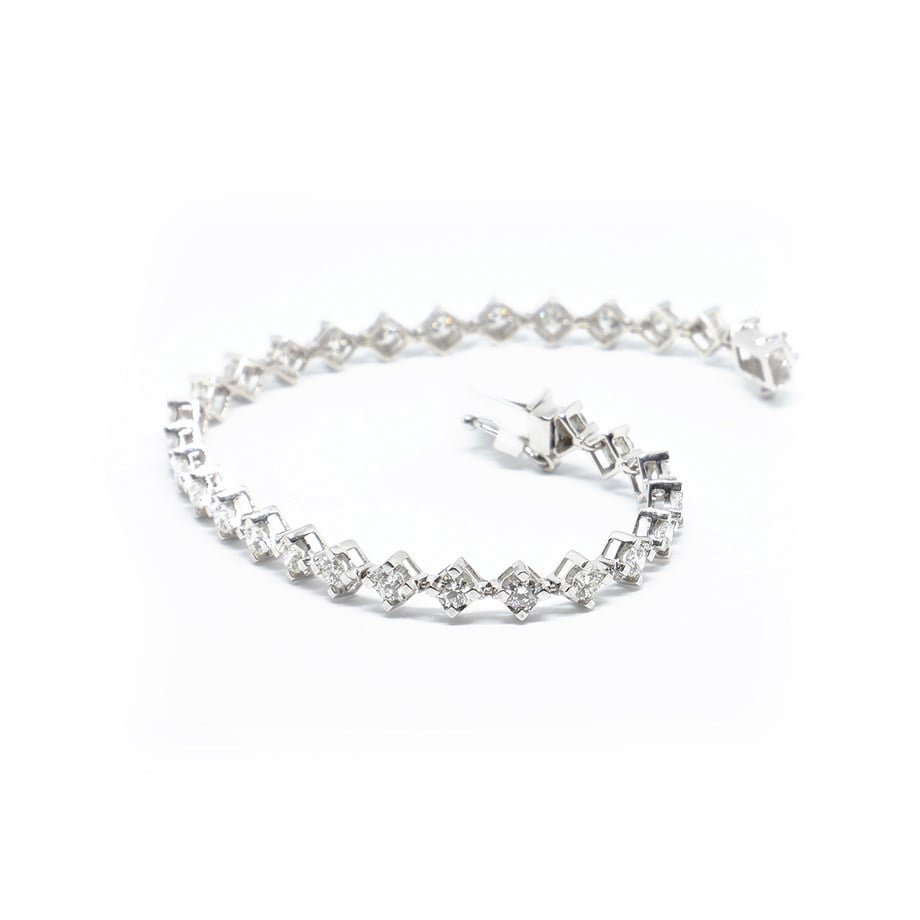Çapraz Su Yolu Pırlanta Bileklik